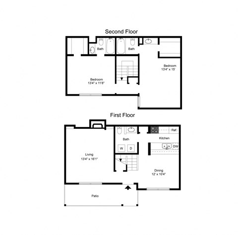 Davenport Apartments Floor Plan B4 Floor Plan B4 at Davenport Apartments in Dallas, TX